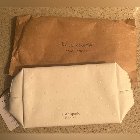 kate spade Bags Kate Spade Fragrances White Polka Dot Toiletry
